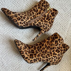 Leopard Print Ankle Boots